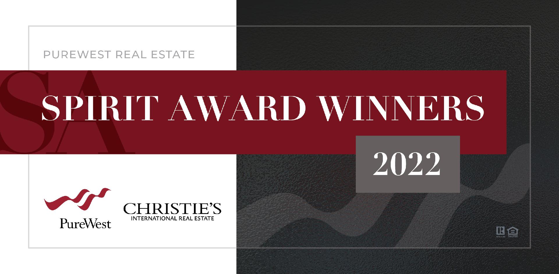 CONGRATULATIONS TO OUR SPIRIT AWARD AGENT WINNERS!