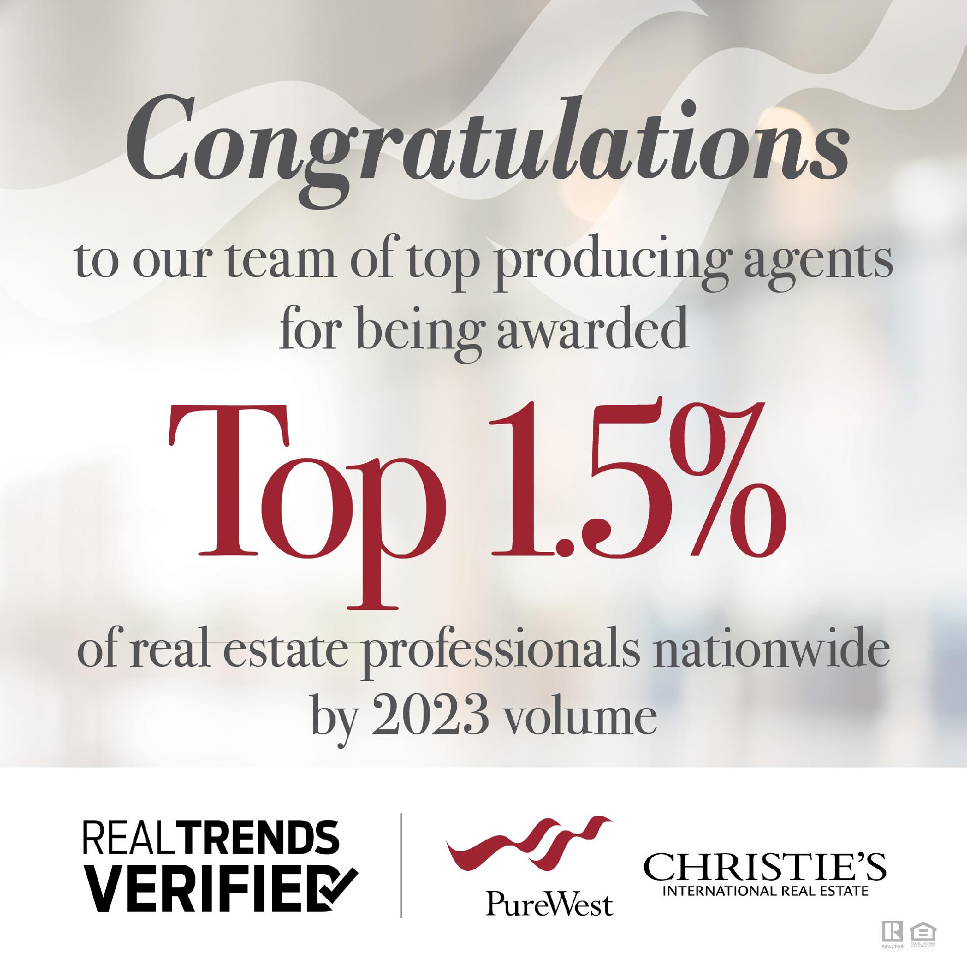 PUREWEST AGENTS AMONG NATION&apos;S BEST