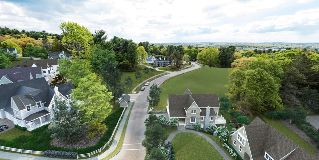 55+ communities - Wolcott Woods, aerial