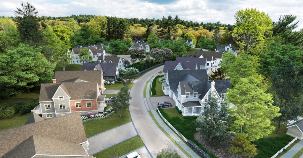 55+ communities - Wolcott Woods, aerial
