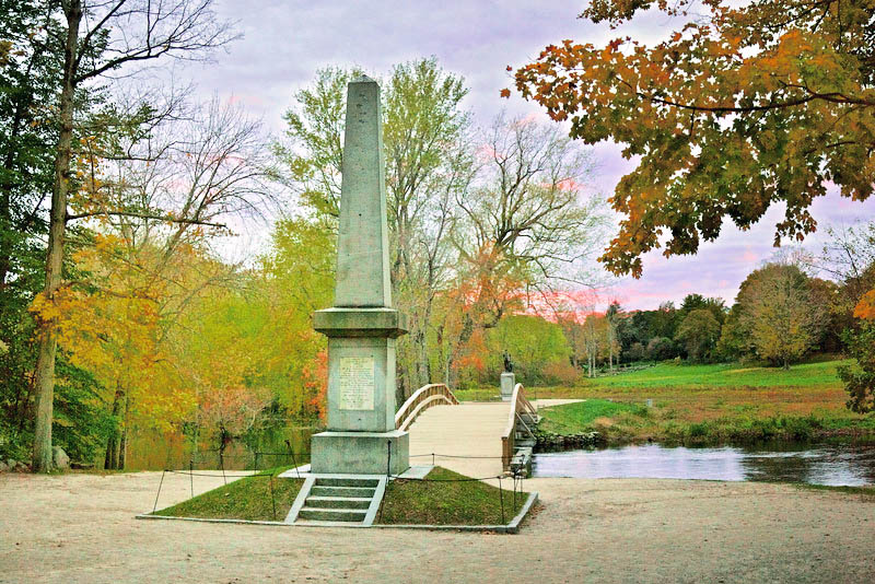 Cival War Memorial Obelisk at the Old North Bridge, Concord, MA