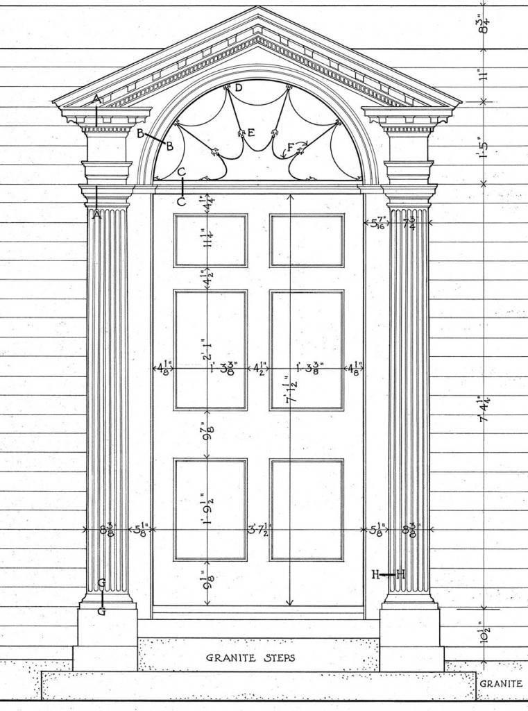 Woodbridge House - Georgian detail in door diagram