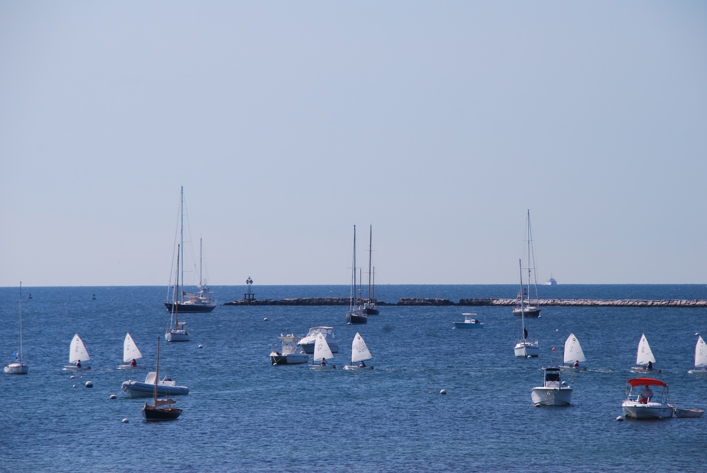Optis heading out from Hyannis Port Harbor