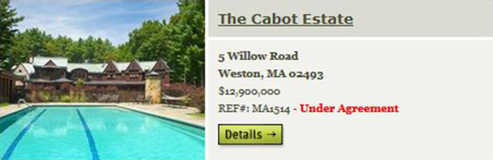 The Cabot Estate, Willow Rd, Weston, MA