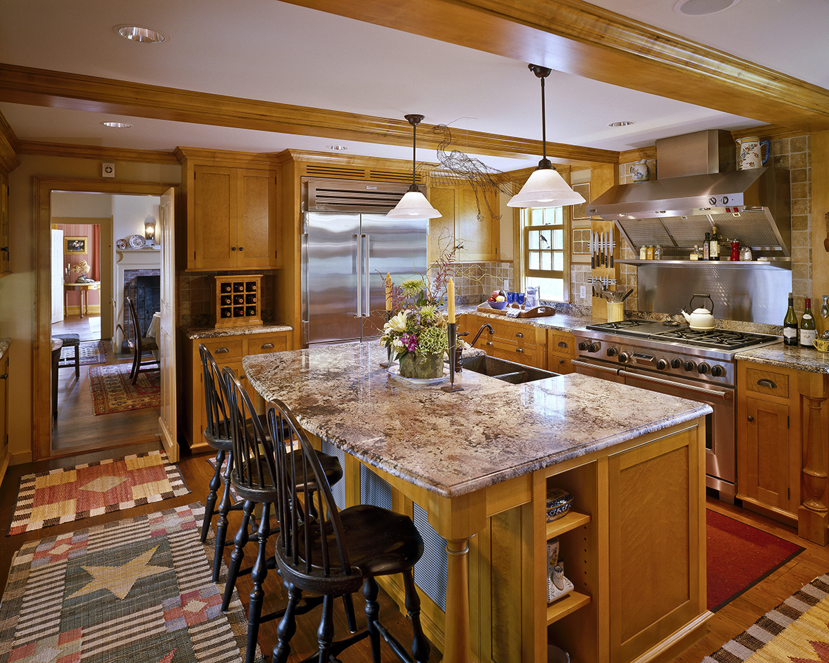 Totally new kitchen, Berwick Hill Estate, Rockport ME Dyke Messler Residence