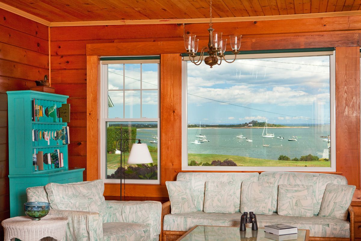 South Dartmouth Classic at Salters Point, View from living room. MA1628_3