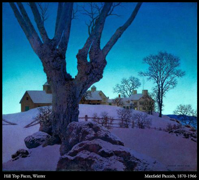 Maxfield Parrish - Hill Top Farm- MFA collection HillTopFarm