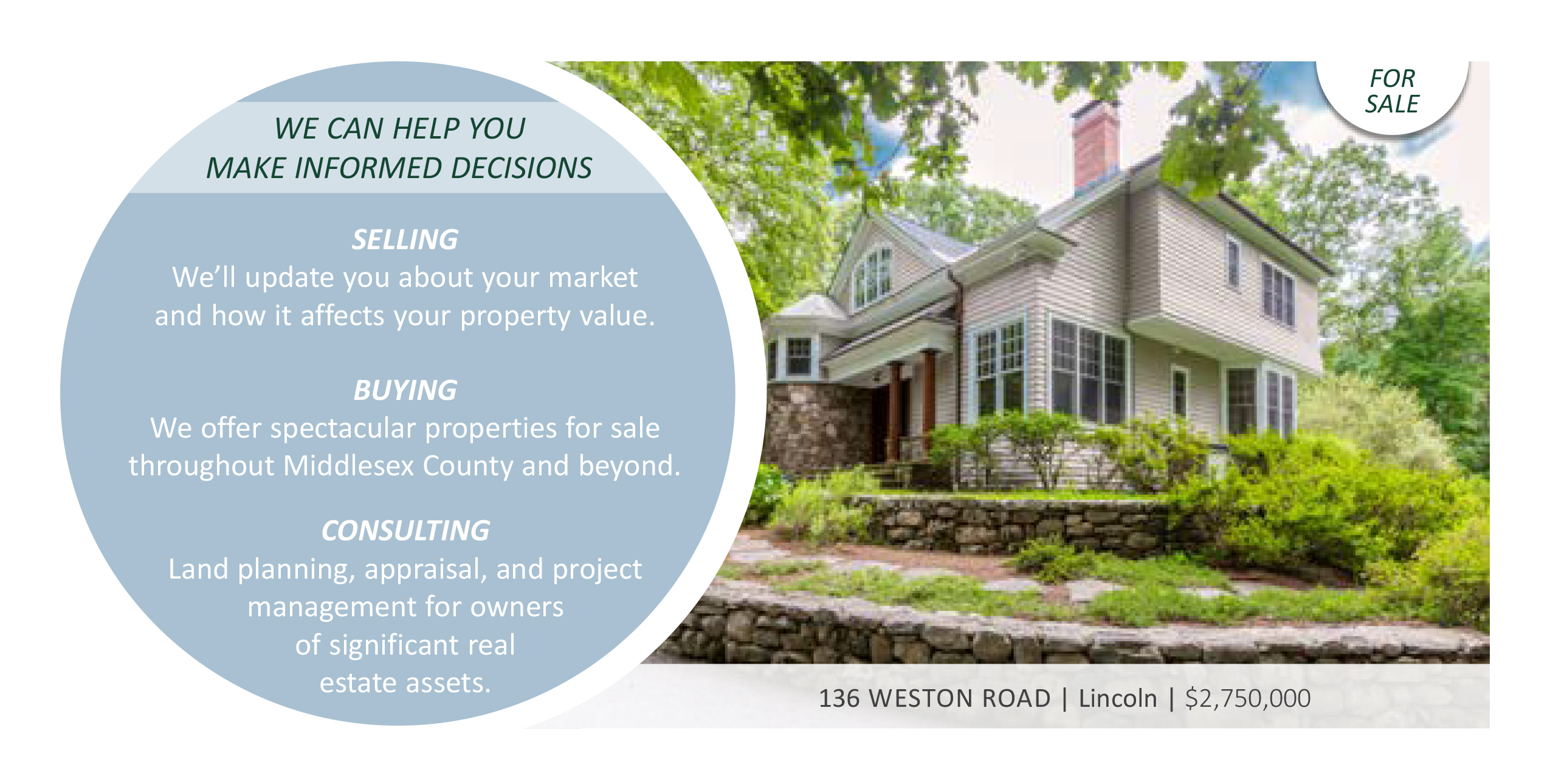 136 WESTON ROAD| Lincoln, MA | $2,750,000