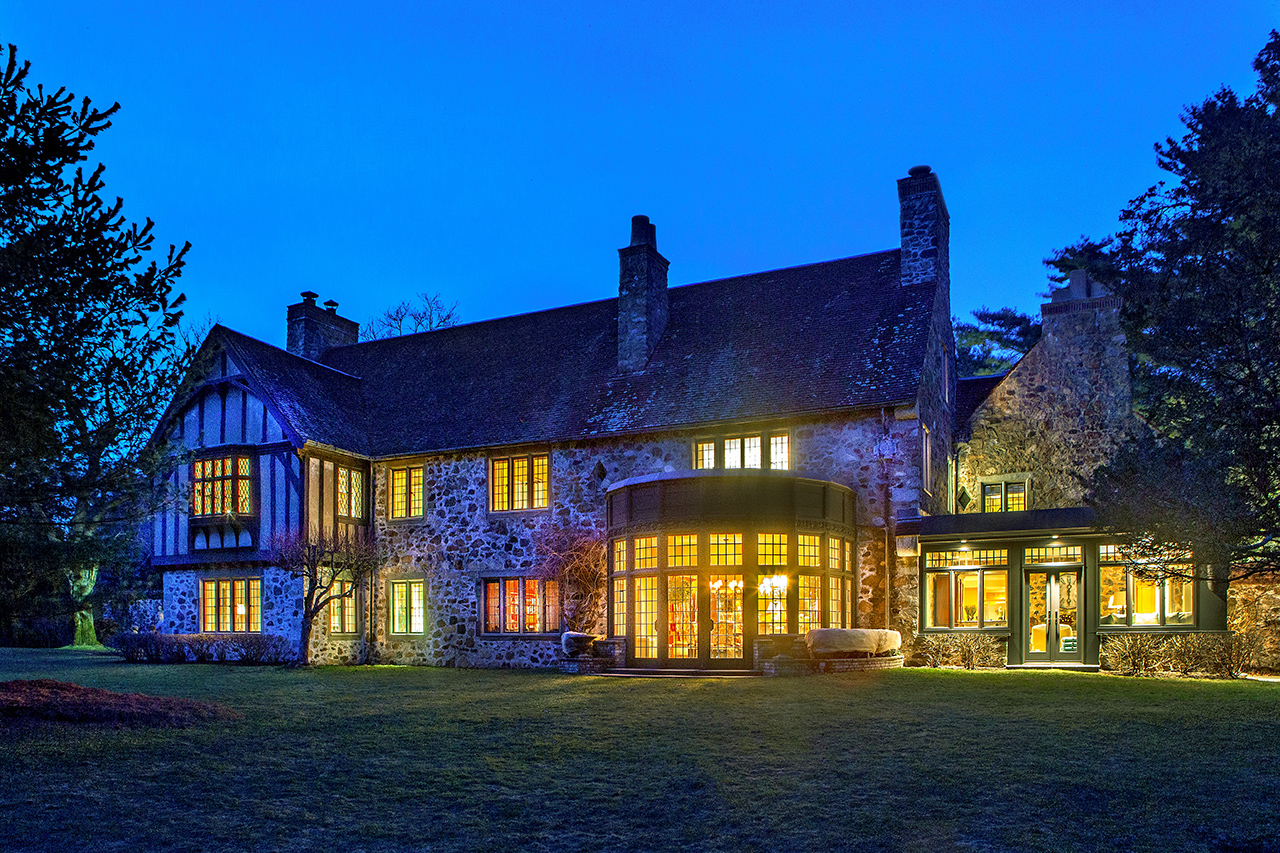 Country house at dusk
