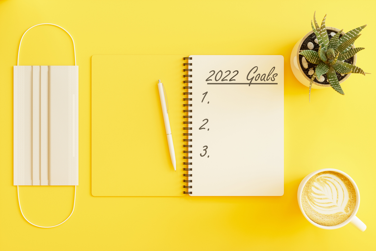 2022 New Year Goals Concept