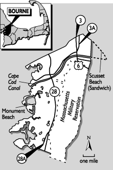 Map of Bourne, Cape Cod