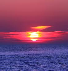 A scenic Sunset over the ocean in Martha's Vineyard