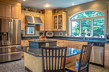 Gourmet Kitchen in contemporary Adirondack home in Bartlett, NH