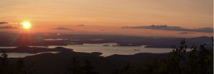 Lake views over Rattlesnake Island on Lake Winnipesaukee NH