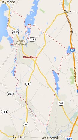 Map of Windham Maine