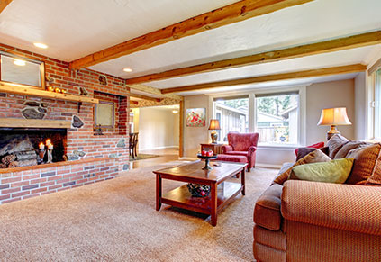 decluttered living room