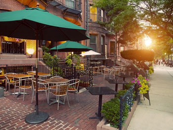 Street view of Back Bay Boston, MA