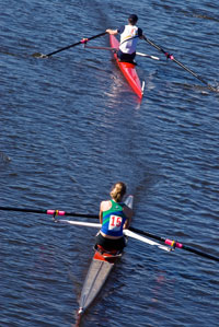 rowing near Cambridge, MA