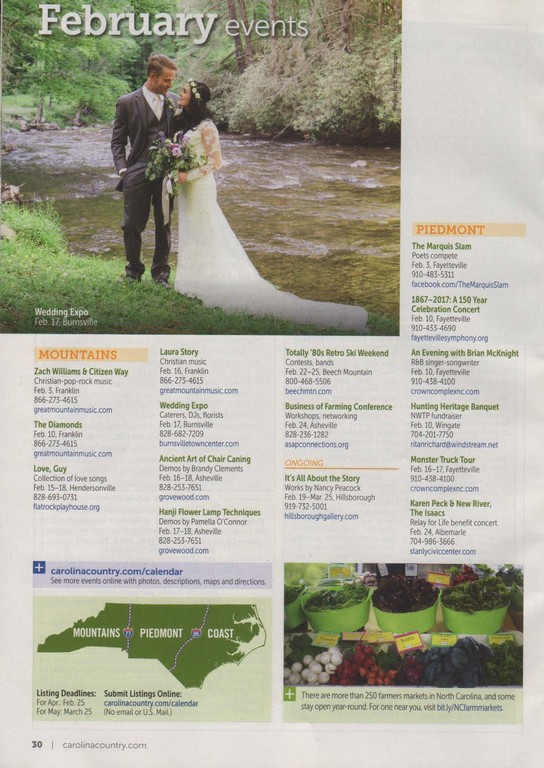 February events Burnsville, NC