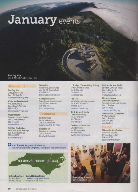 January Events Burnsville NC