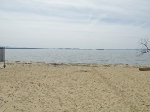 Lake Champlain Appletree Point sandy beach