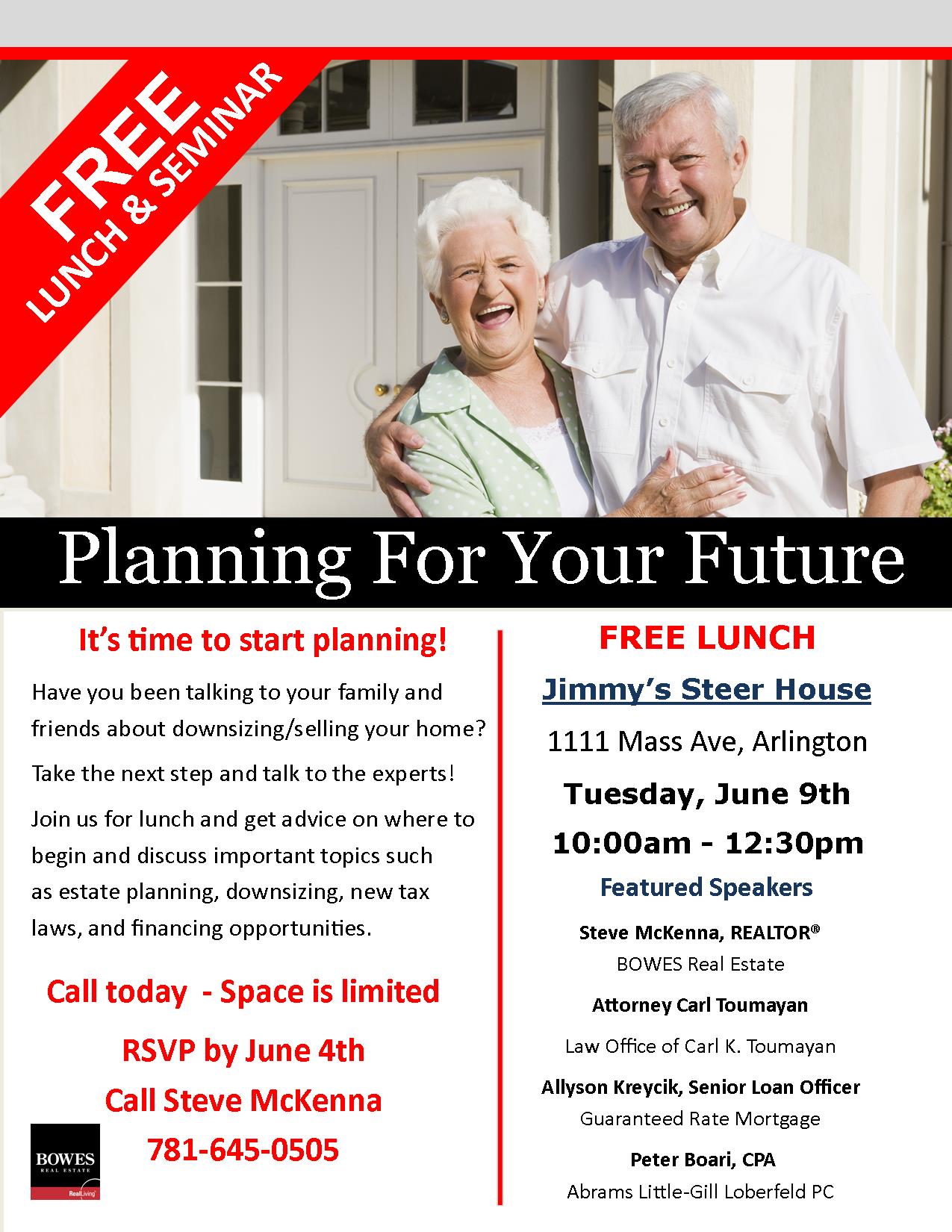 Downsizing Seminar, Planning for Your Future