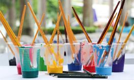 colorful paints at ArtiGras