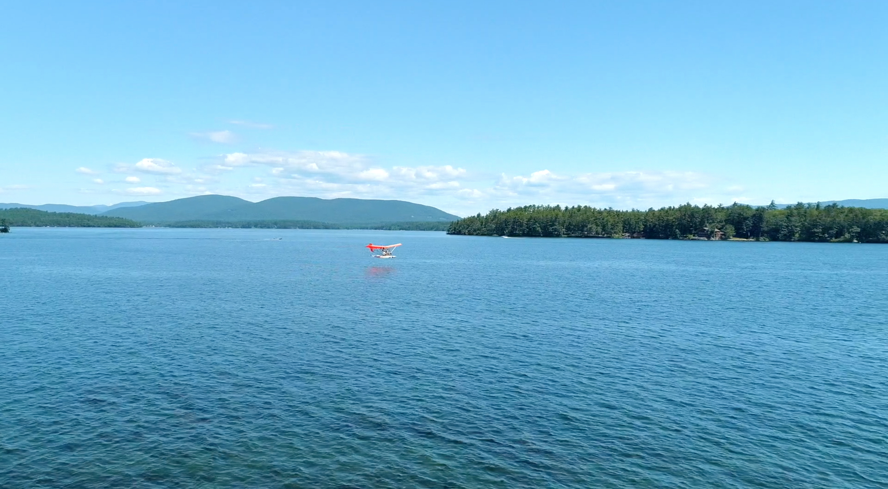 Sea Plane landing as seen from 144 Veasey Shore Road Meredith