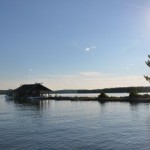 The Kona Boathouse in Summer Near Sunset - A World Away from the Winter VIew..but Still Winnipesaukee Iconic.