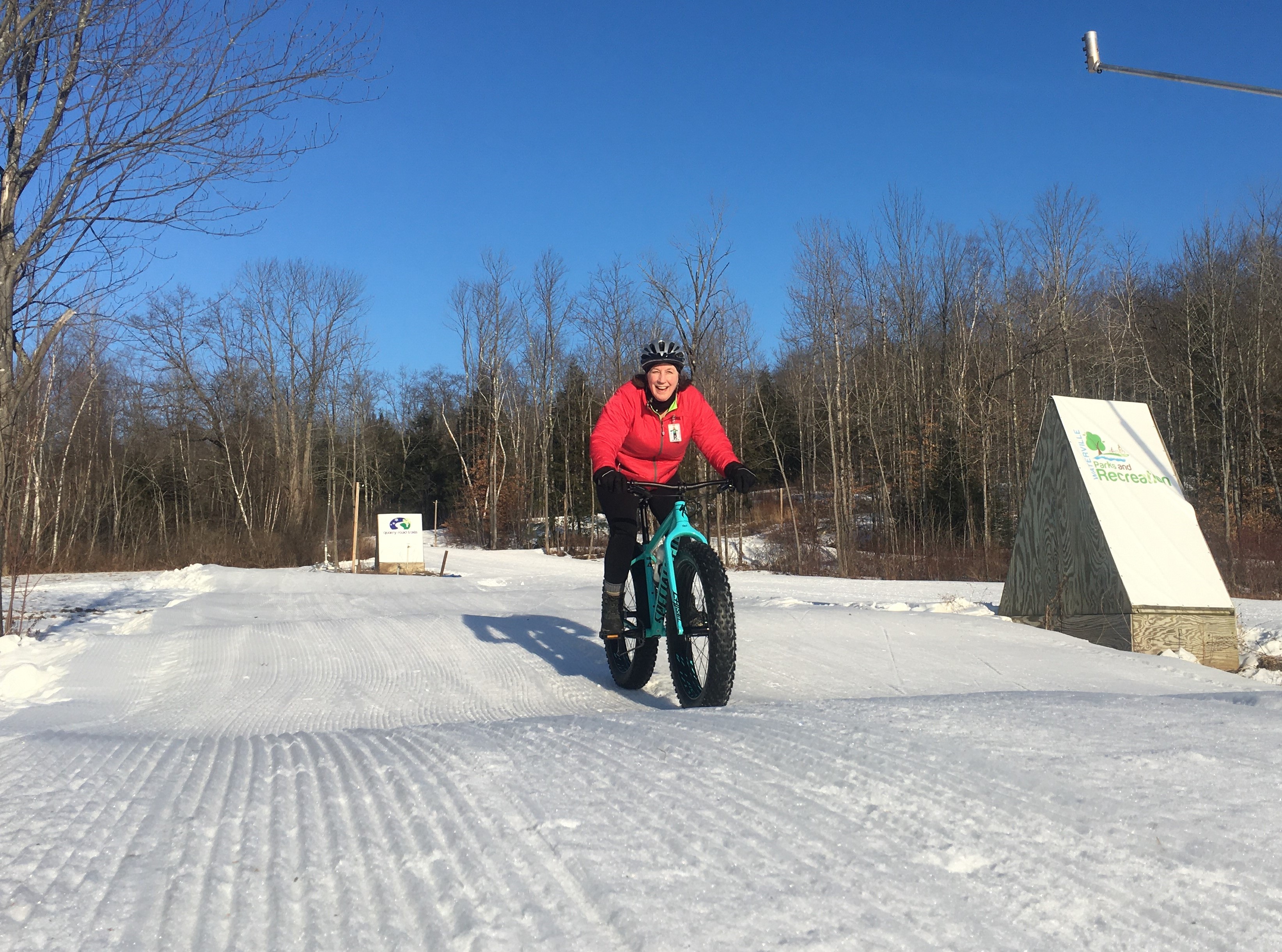 Biking on Quarry Road Trails in Maine