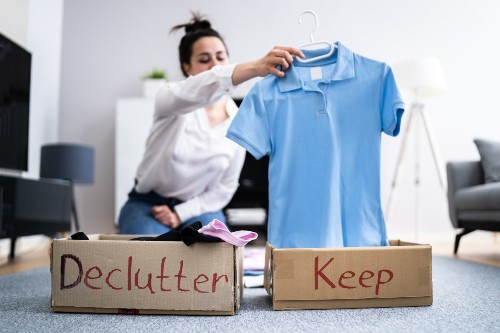 Woman Decluttering Home