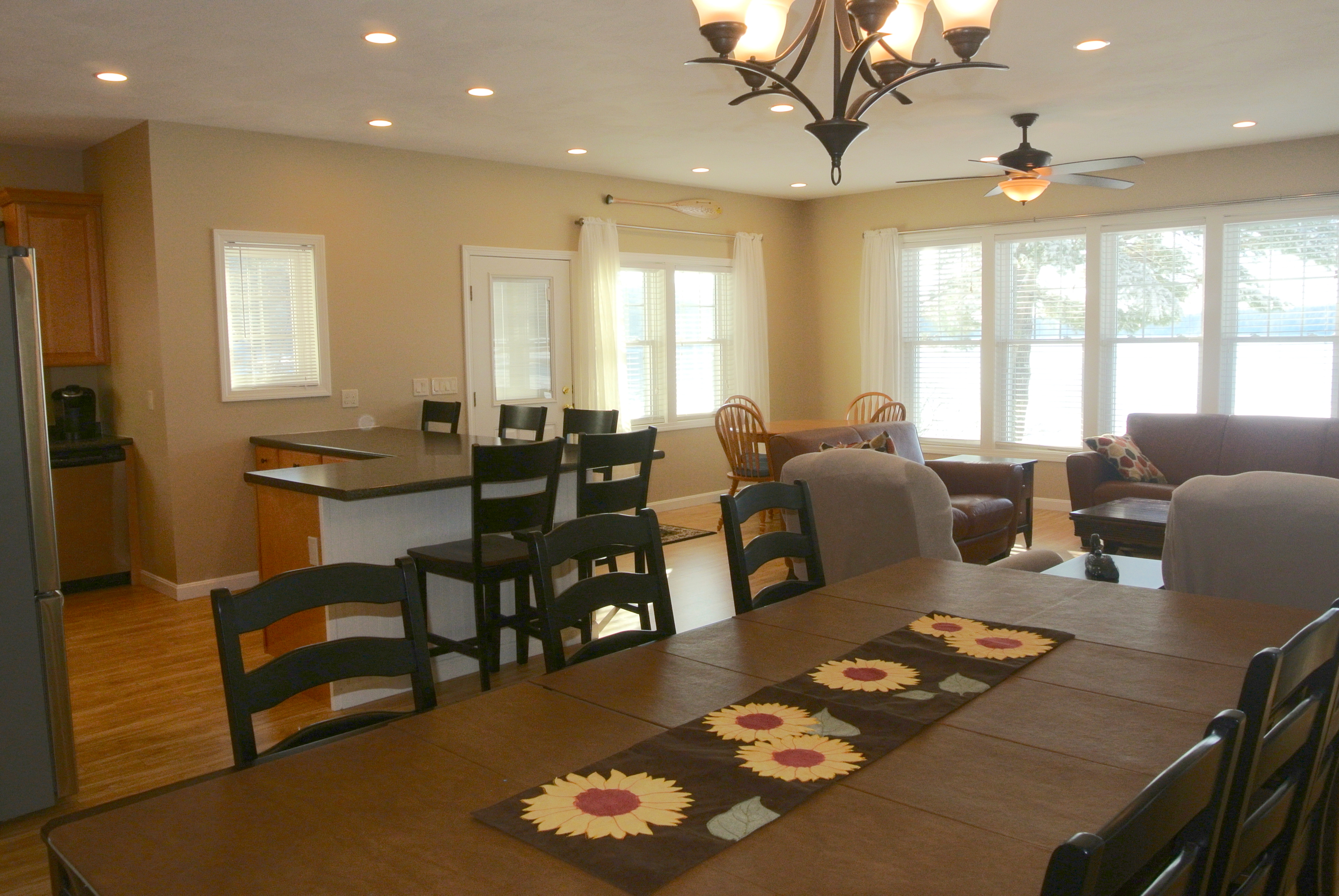 Suncook Lake Real Estate, Year round lakefront home kitchen view