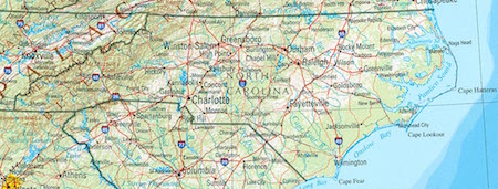 Asheville North Carolina map