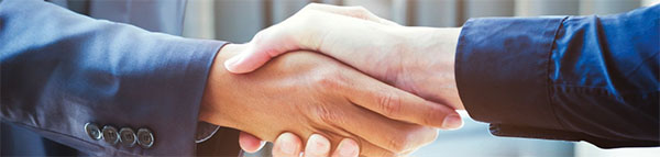 Realtor shaking hands
