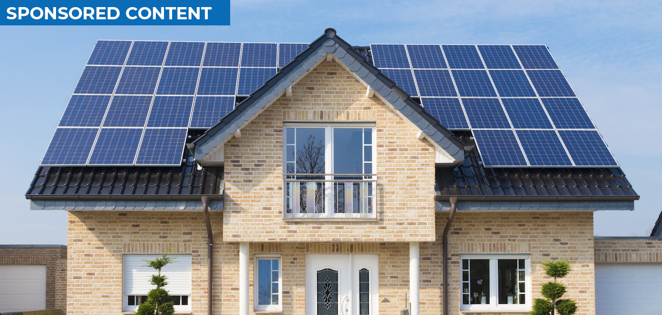 Solar panels on roof