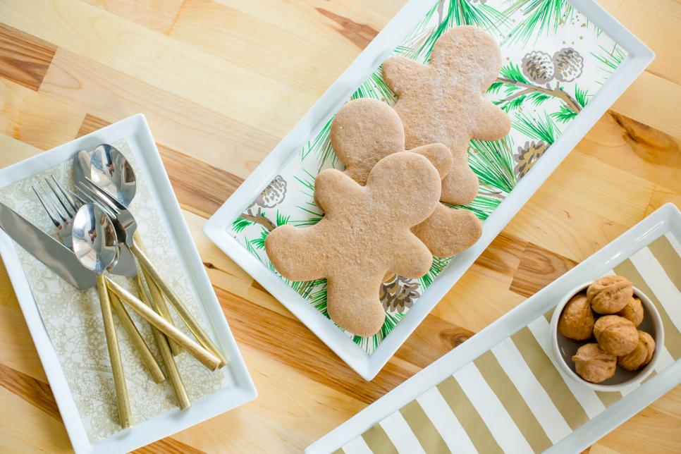 Holiday cookies and plates