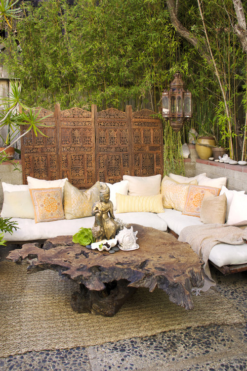 plush cushions and blankets