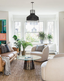 light fixture sofa chair and coffee table