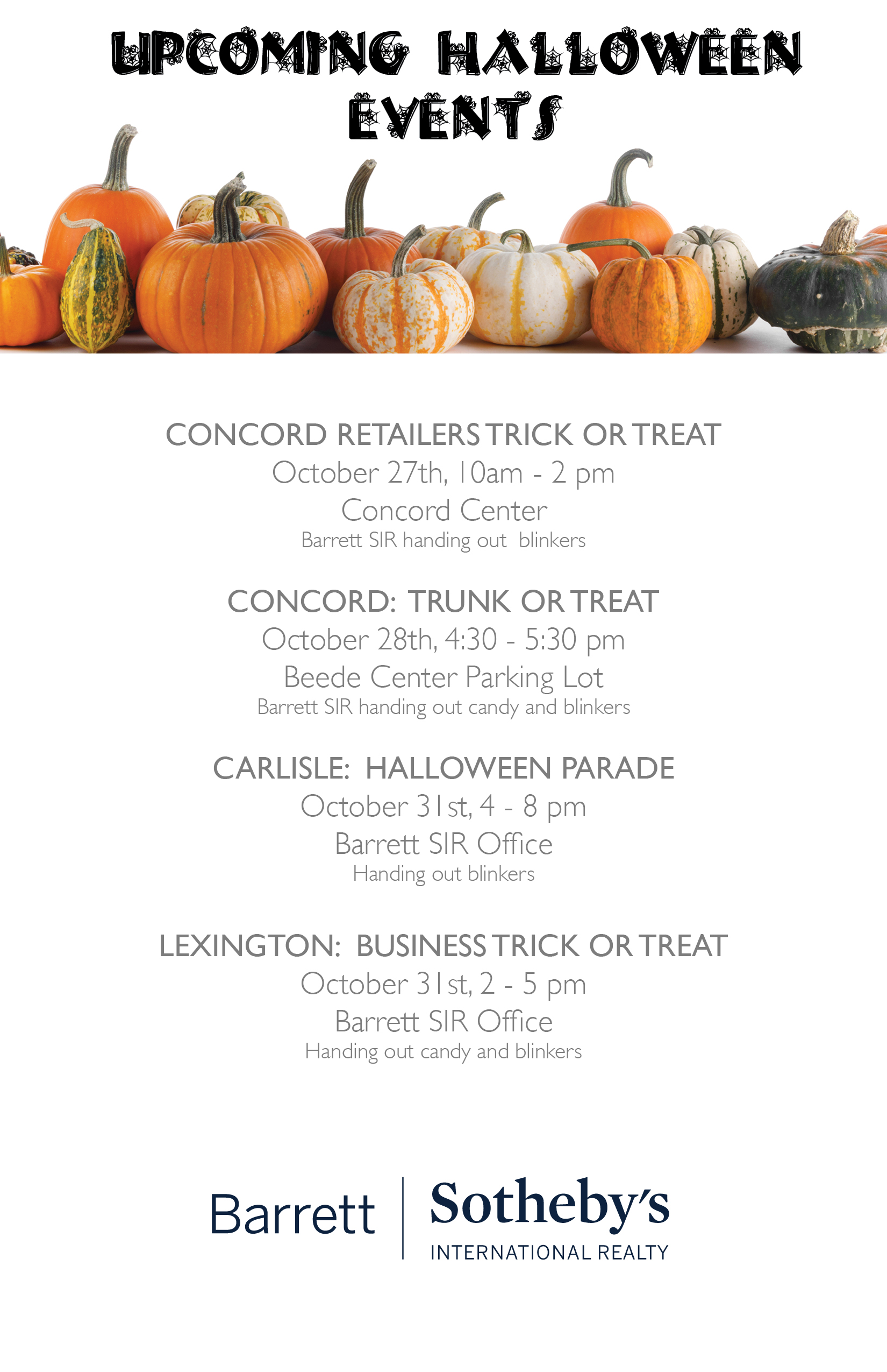 Upcoming Halloween Events