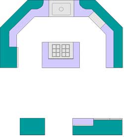 U-shape-with-island-kitchen-design