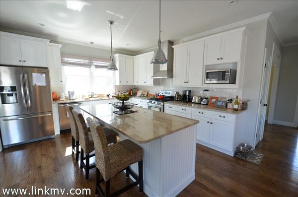 Open living & kitchen area in Oak Bluffs MA home