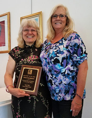 Mary Chamberlin Accepts Realtor of the Year Award - Upper Valley NH Real Estate