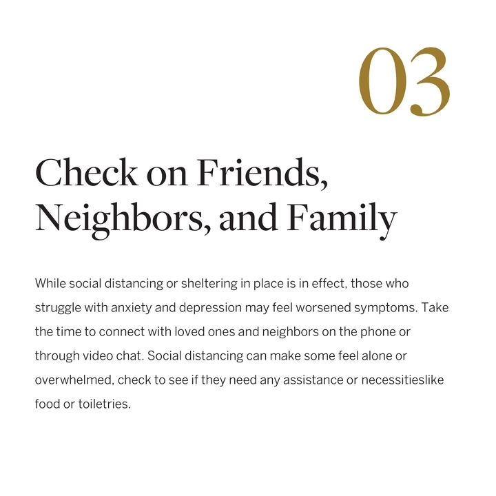 Check on Friends, Neighbors, and Family