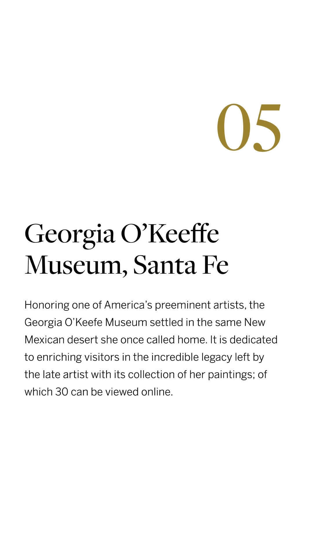 Georgia O'Keeffee Museum, Santa Fe