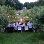people eating in early evening