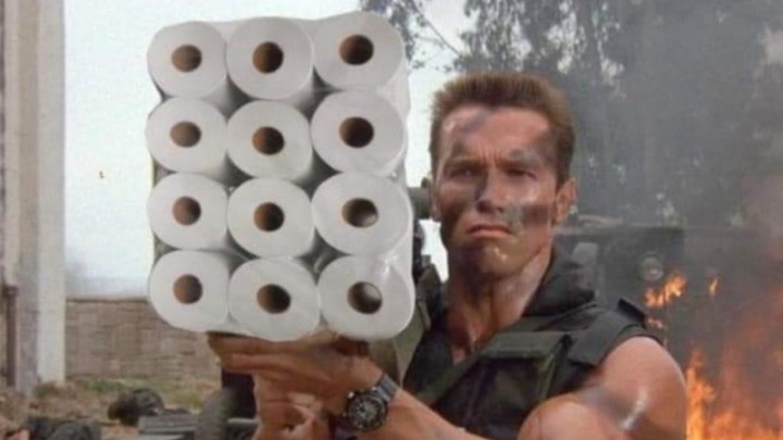 The Terminator Hoarding Toilet Paper