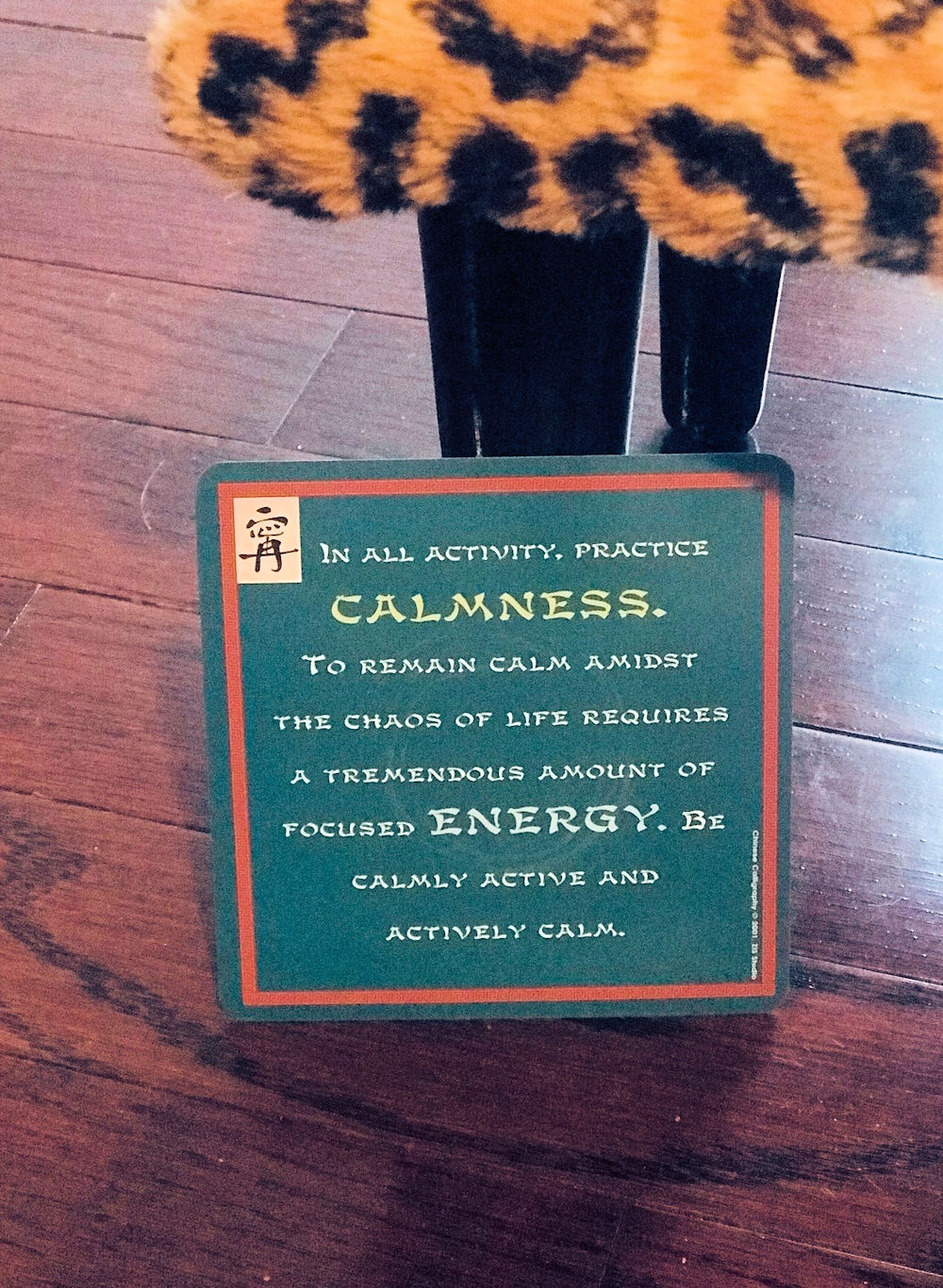 Be Calmly Active and Actively Calm