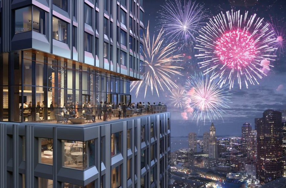 Views of Fireworks at The Sudbury