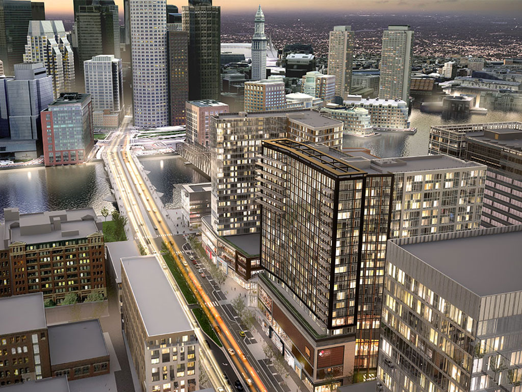 Exterior view of The Benjamin in Boston's Seaport District