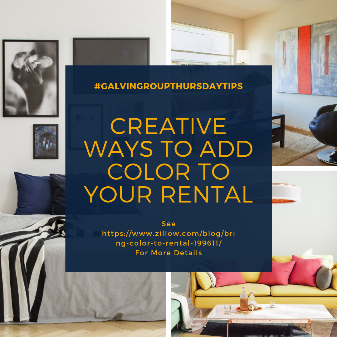 Creative Ways To Add Color To Your Rental The Galvin Group